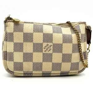 LOUIS VUITTON Louis Vuitton Mini Pochette Accessoires N58010 Pouch Damier Azu...
